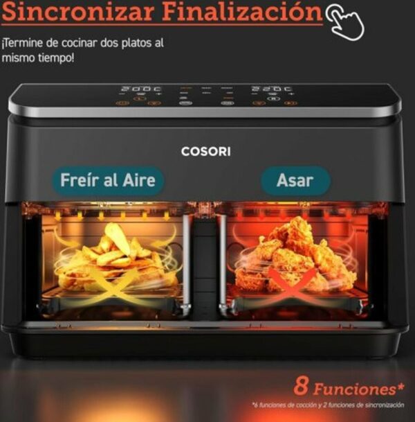 Cosori Dual Basket 8.5 Chef Edition Air Fryer 5lt με Διπλό Κάδο - Image 6