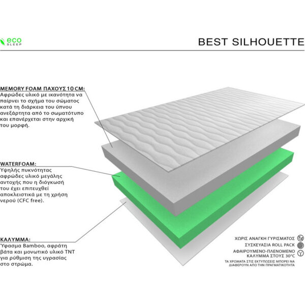 Ecosleep Best Silhouette Μονό 90cm