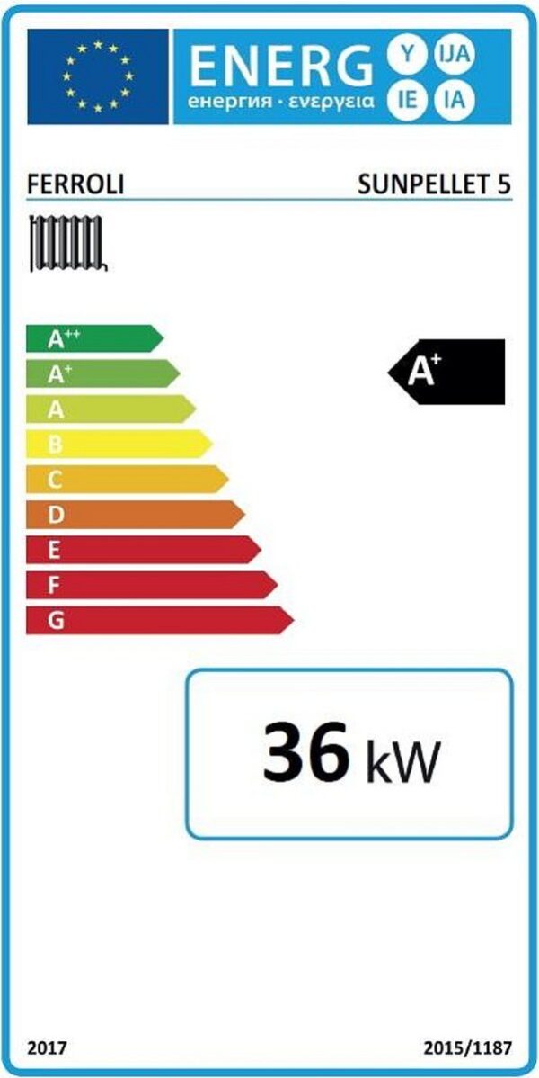 Ferroli Sun Pellet 5 Ατομικός Λέβητας Pellet με Καυστήρα 34909kcal/h - Image 2