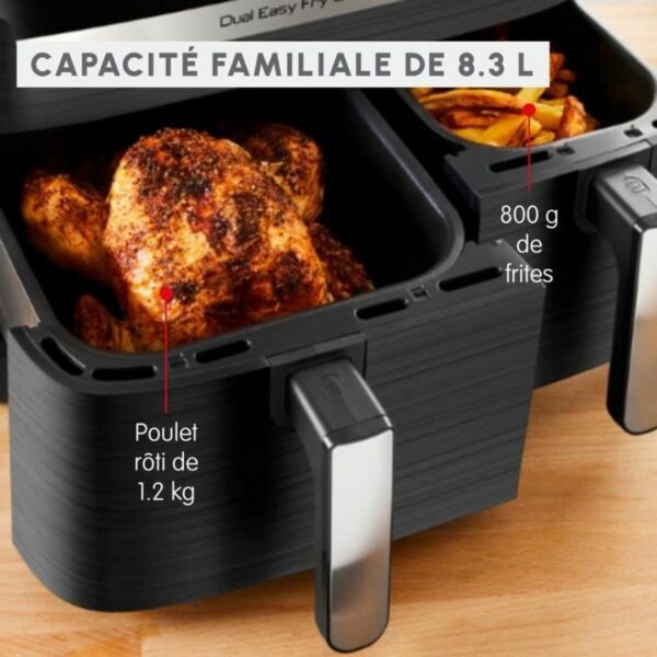 Moulinex Dual Easy Fry EZ905B20 Air Fryer 8.3lt με Διπλό Κάδο - Image 2