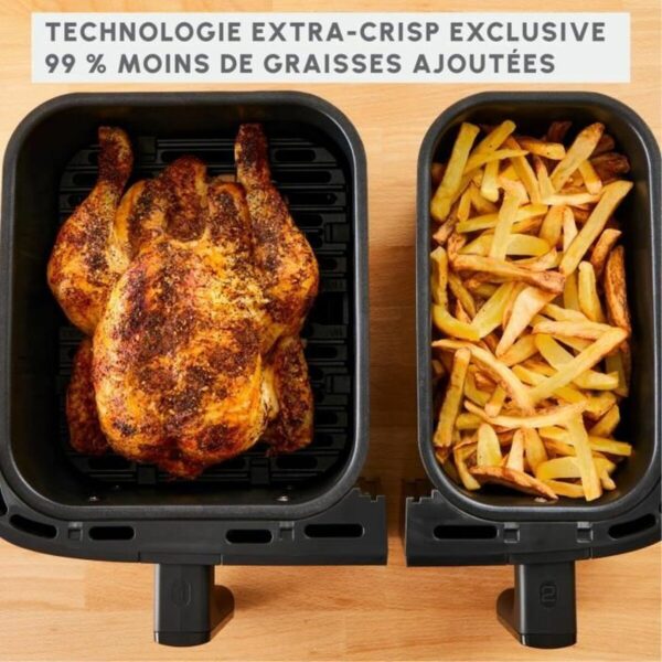 Moulinex Dual Easy Fry EZ905B20 Air Fryer 8.3lt με Διπλό Κάδο - Image 4