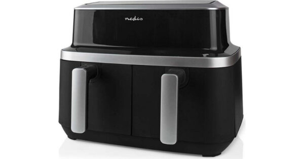 Nedis KAAF320BK Air Fryer 8.4lt με Διπλό Κάδο