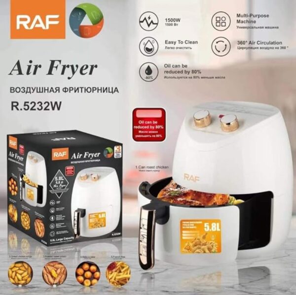 Raf R-5232W Air Fryer 5.8lt - Image 2