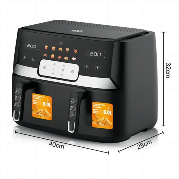 Raf R-5272 Air Fryer 12lt με Διπλό Κάδο - Image 2