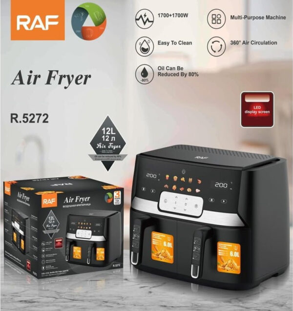 Raf R-5272 Air Fryer 12lt με Διπλό Κάδο - Image 5