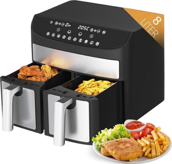 Royalty Line RL-AF5409 Air Fryer 8lt με Διπλό Κάδο - Image 3