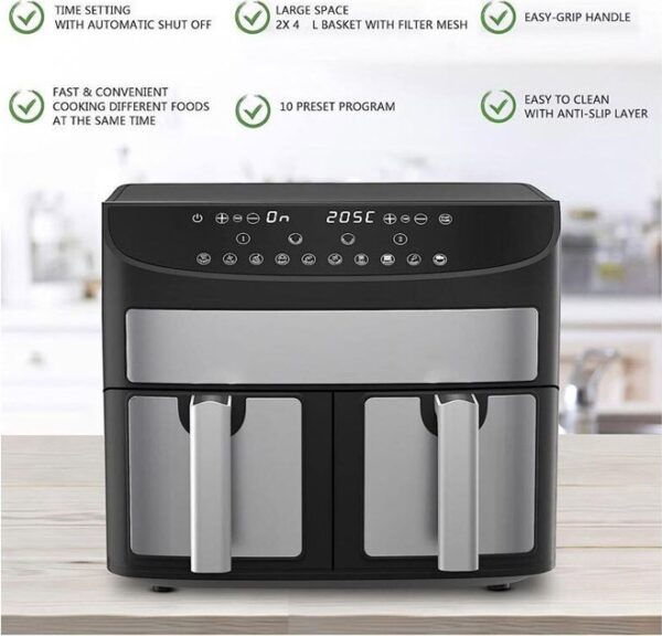 Royalty Line RL-AF5409 Air Fryer 8lt με Διπλό Κάδο - Image 6