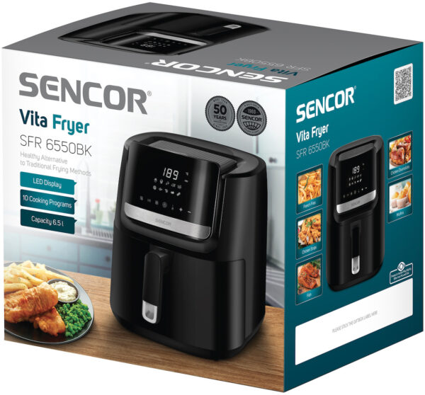 Sencor SFR 6550BK Air Fryer 6.5lt - Image 8