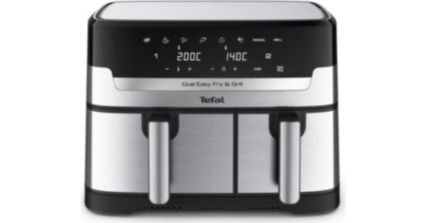 Tefal Dual Easy Grill EY905D Air Fryer 8.3lt με Διπλό Κάδο